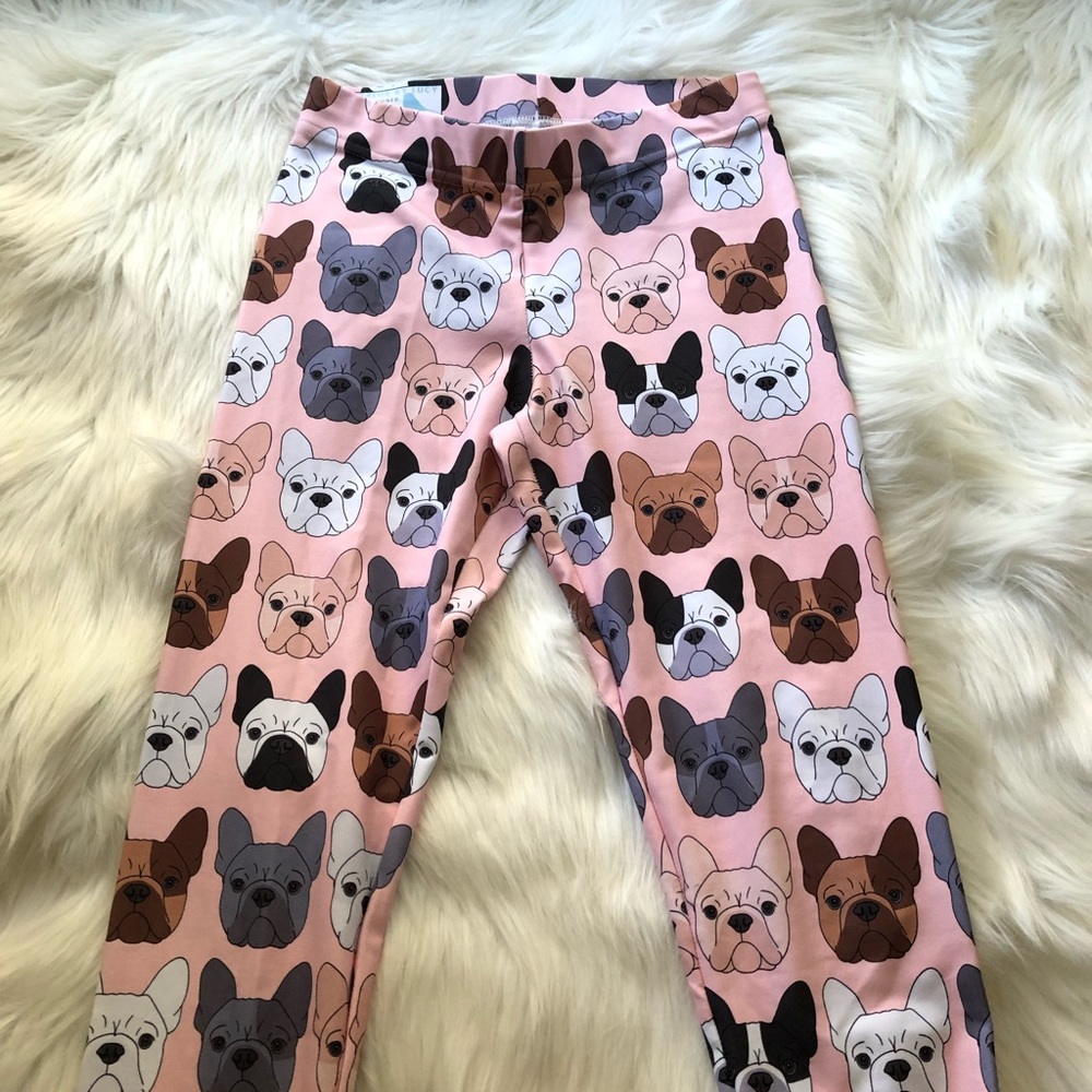 french bulldog handmade babalus by lucy leggings